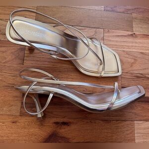 Steve Madden Metallic Gold Strappy Heels